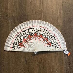 Hand Painted Spanish Made Hand Fan with Floral Design